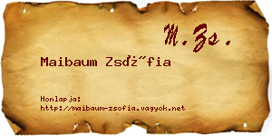Maibaum Zsófia névjegykártya