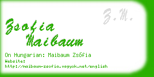 zsofia maibaum business card